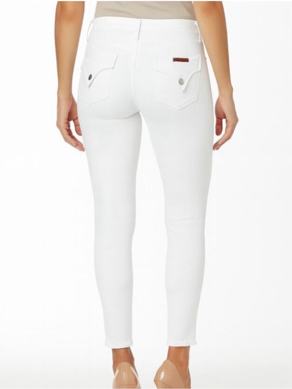 Hudson Collin Skinny Ankle White Distressed Women’s Jeans Size 30